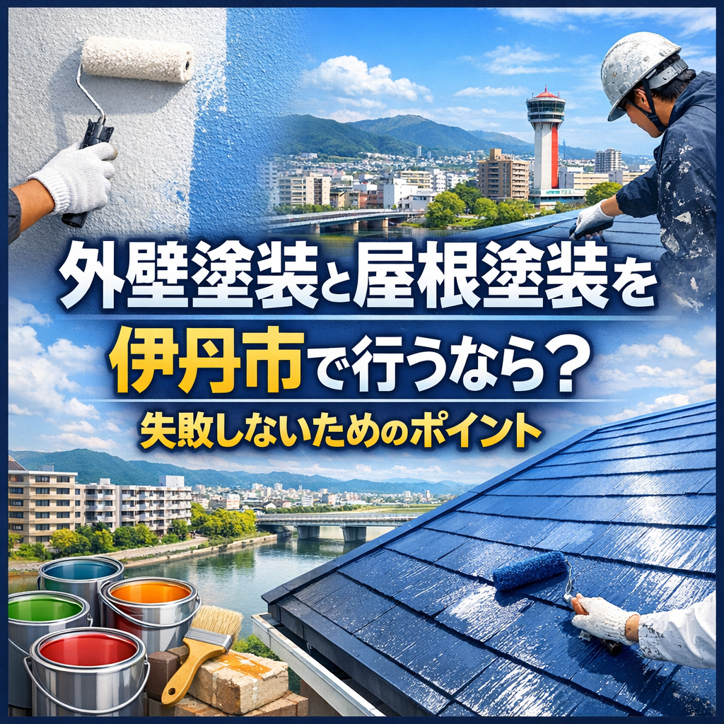 外壁塗装と屋根塗装を伊丹市で行うなら？失敗しないためのポイント