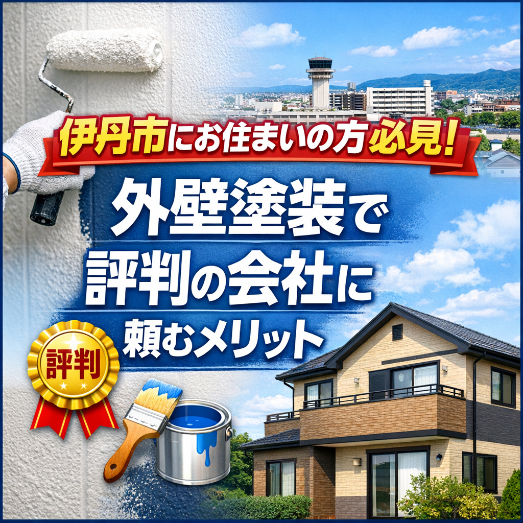 伊丹市にお住まいの方必見！外壁塗装で評判の会社に頼むメリット