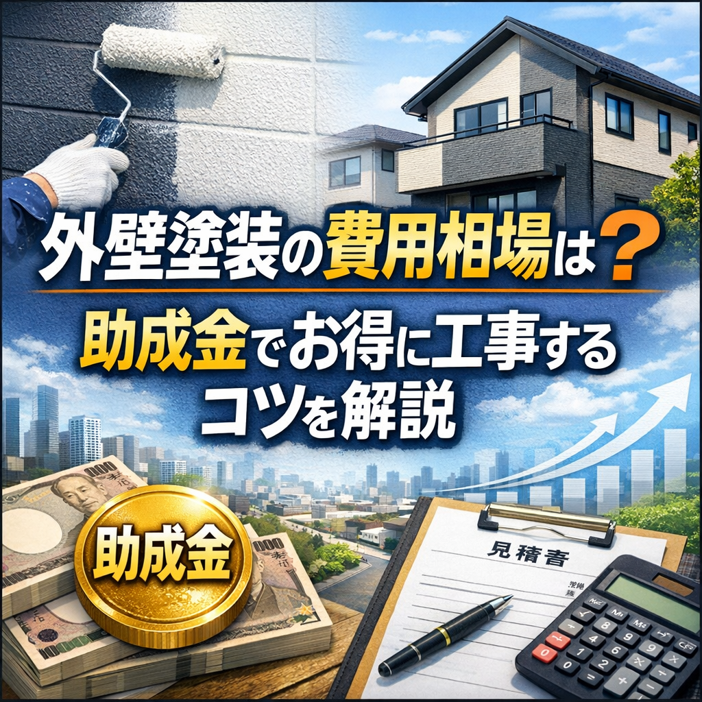 外壁塗装の費用相場は？助成金でお得に工事するコツを解説