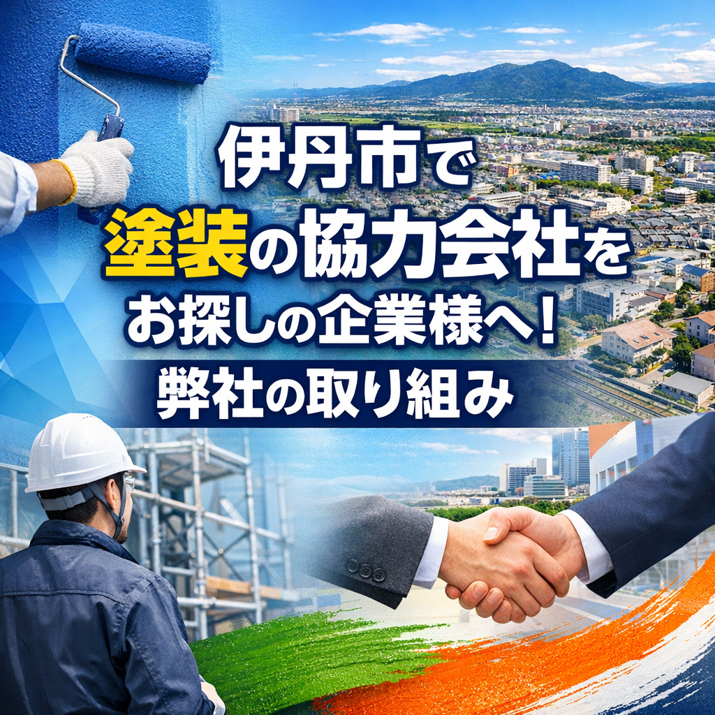 伊丹市で塗装の協力会社をお探しの企業様へ！弊社の取り組み