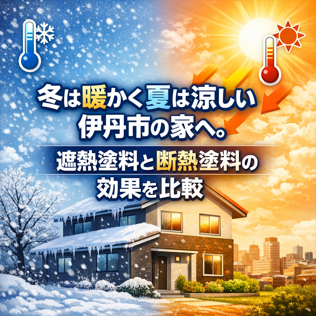 冬は暖かく夏は涼しい伊丹市の家へ。遮熱塗料と断熱塗料の効果を比較
