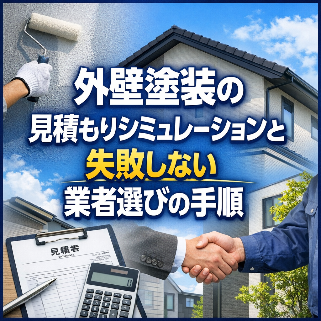 外壁塗装の見積もりシミュレーションと失敗しない業者選びの手順