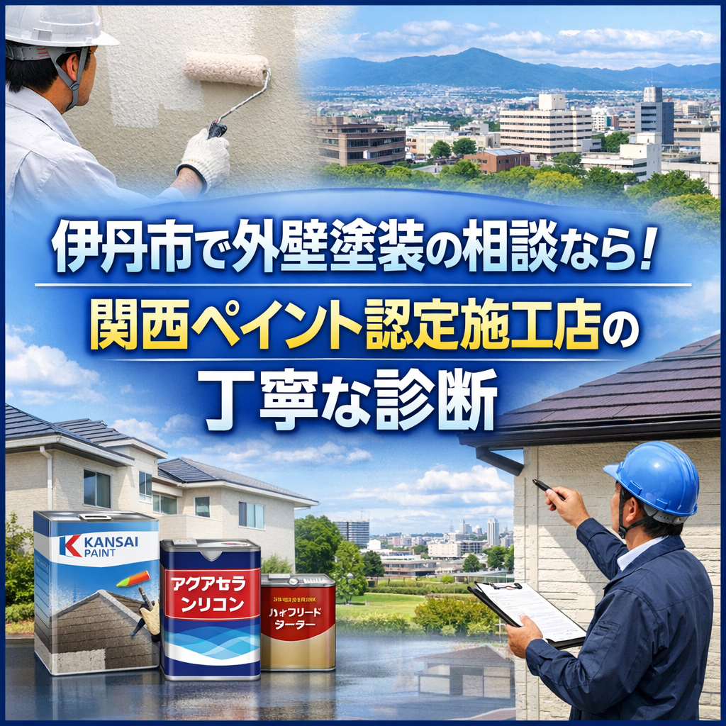 伊丹市で外壁塗装の相談なら！関西ペイント認定施工店の丁寧な診断