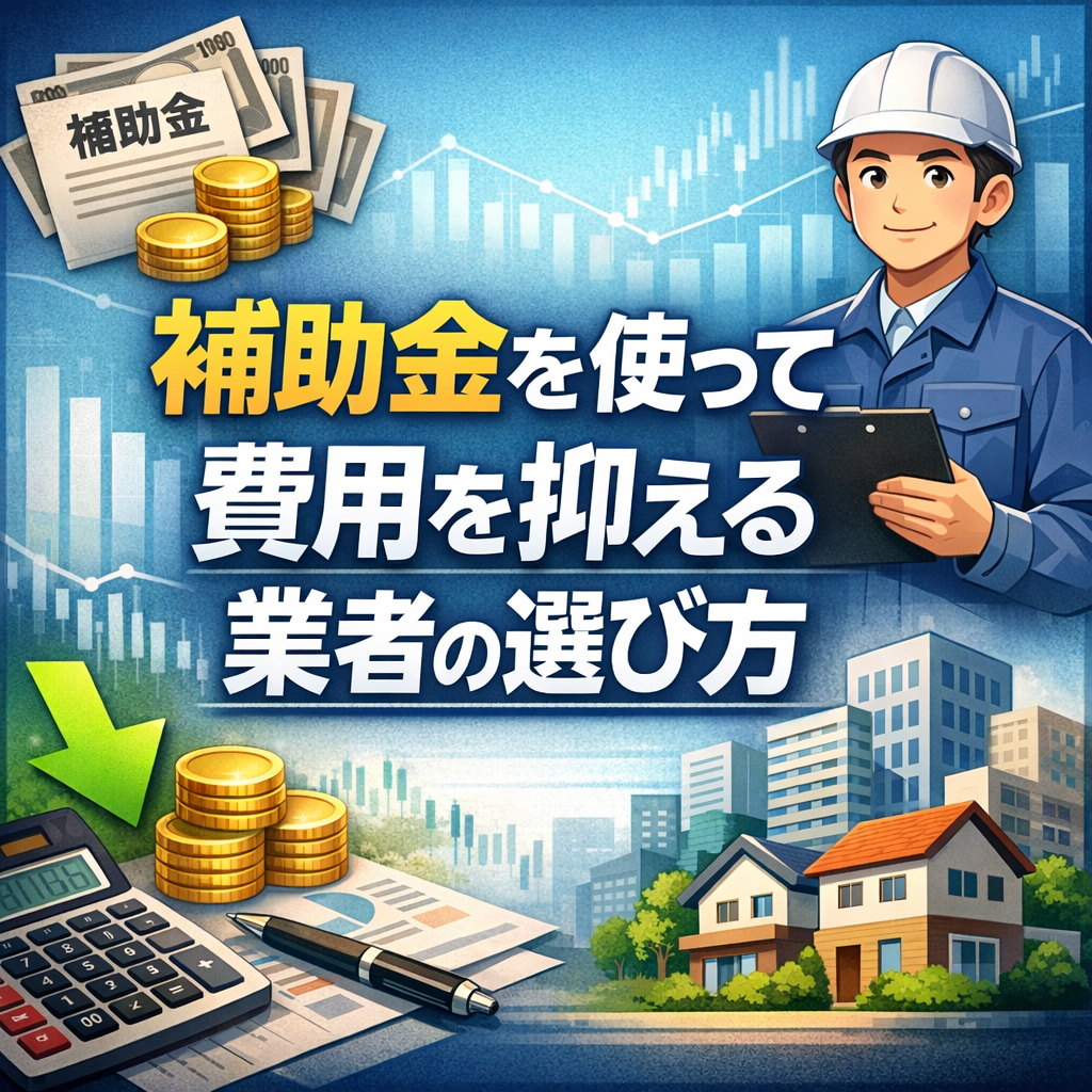 補助金を使って費用を抑える業者の選び方