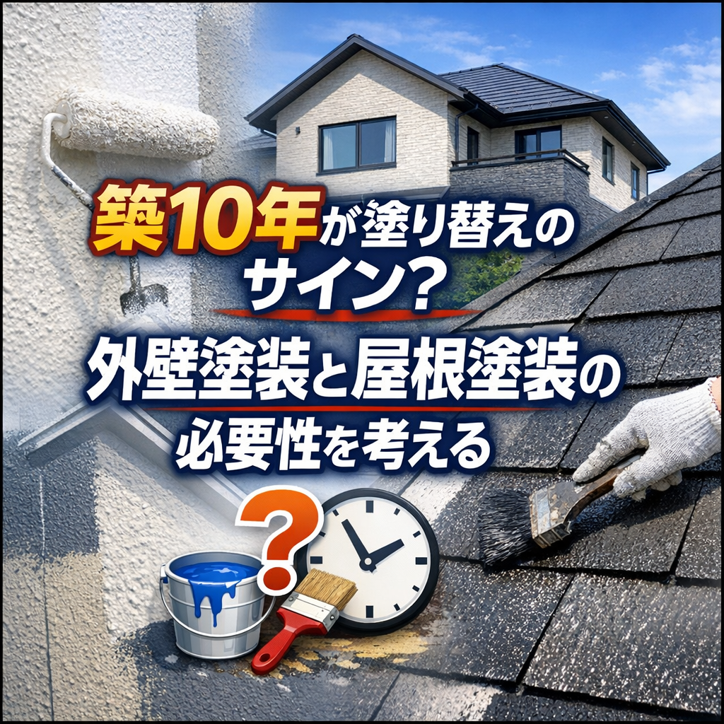 築10年が塗り替えのサイン？外壁塗装と屋根塗装の必要性を考える
