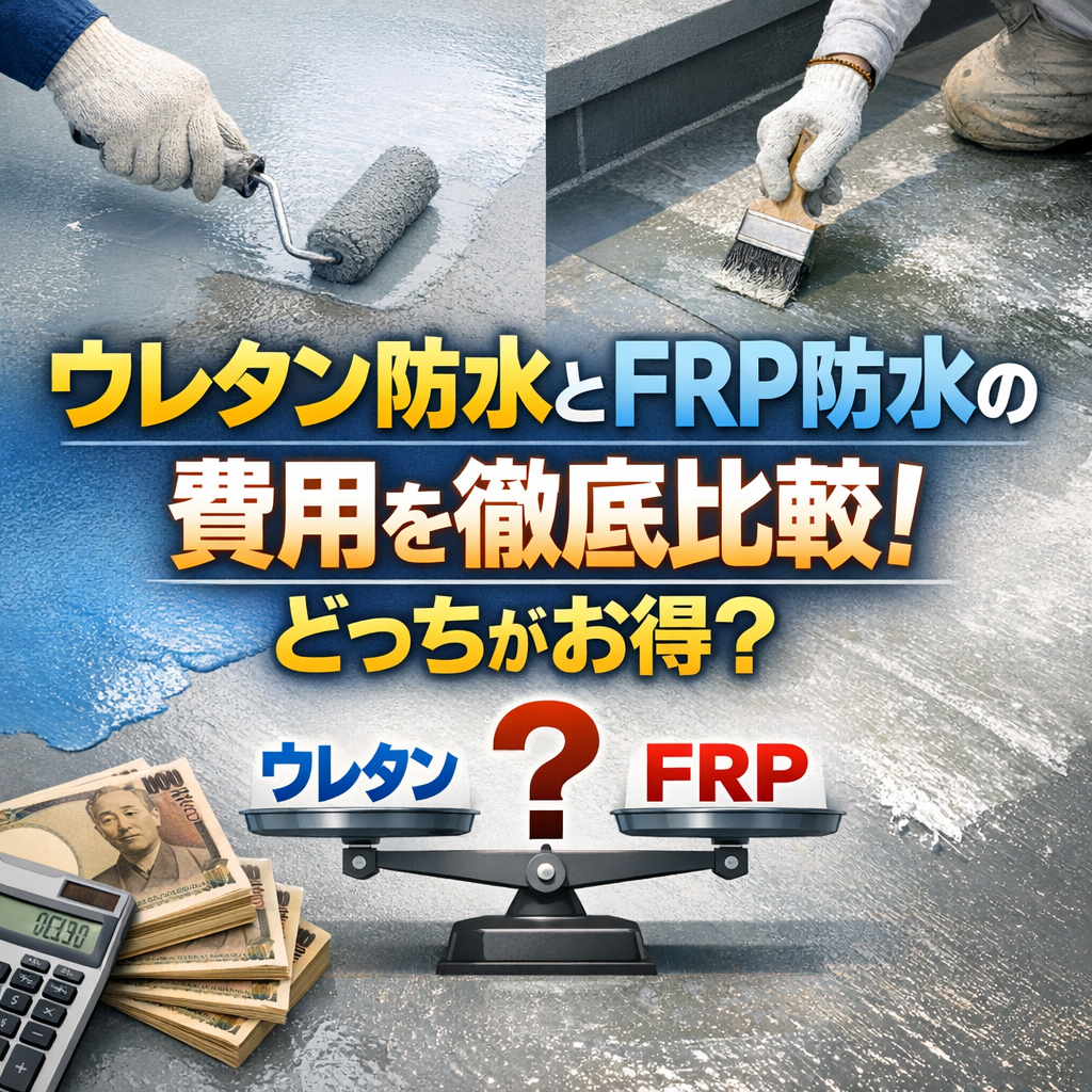 ウレタン防水とFRP防水の費用を徹底比較！どっちがお得？