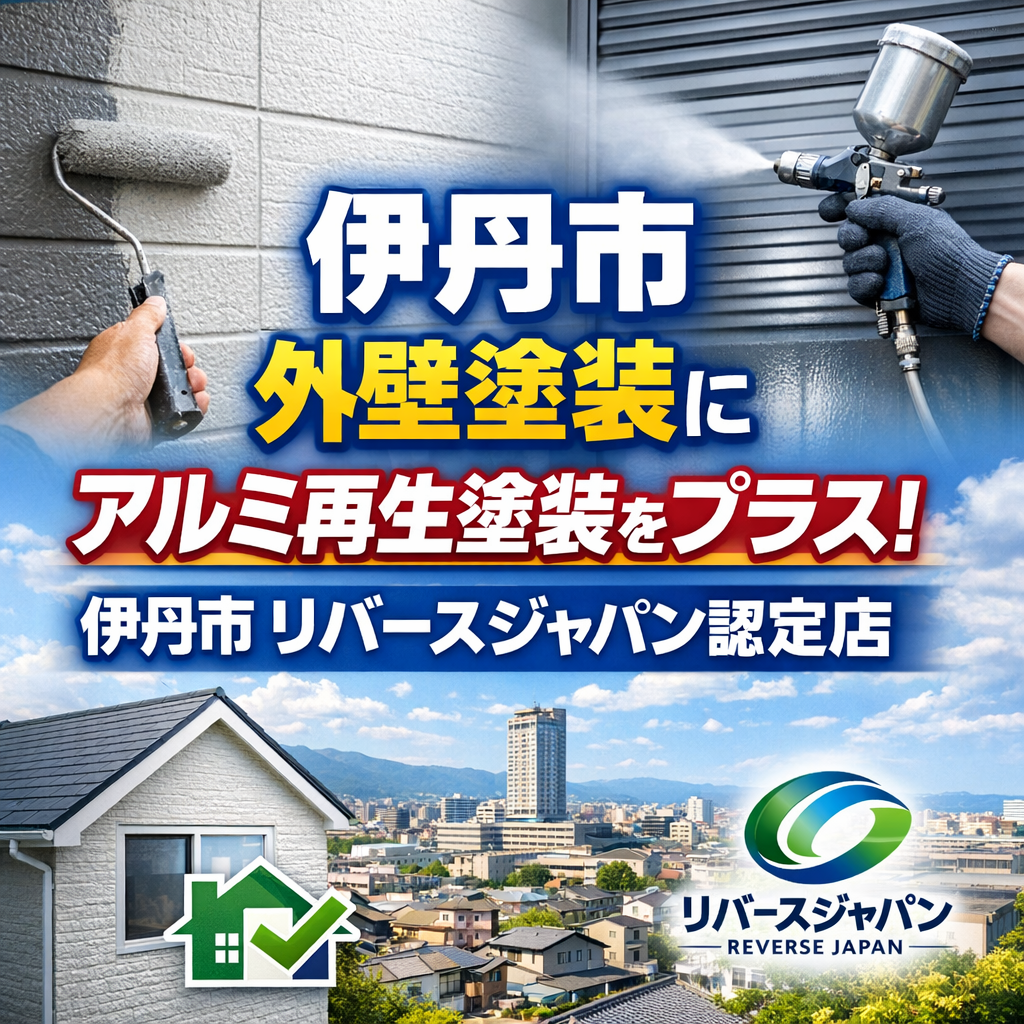 伊丹市 外壁塗装にアルミ再生塗装をプラス！伊丹市 リバースジャパン認定店