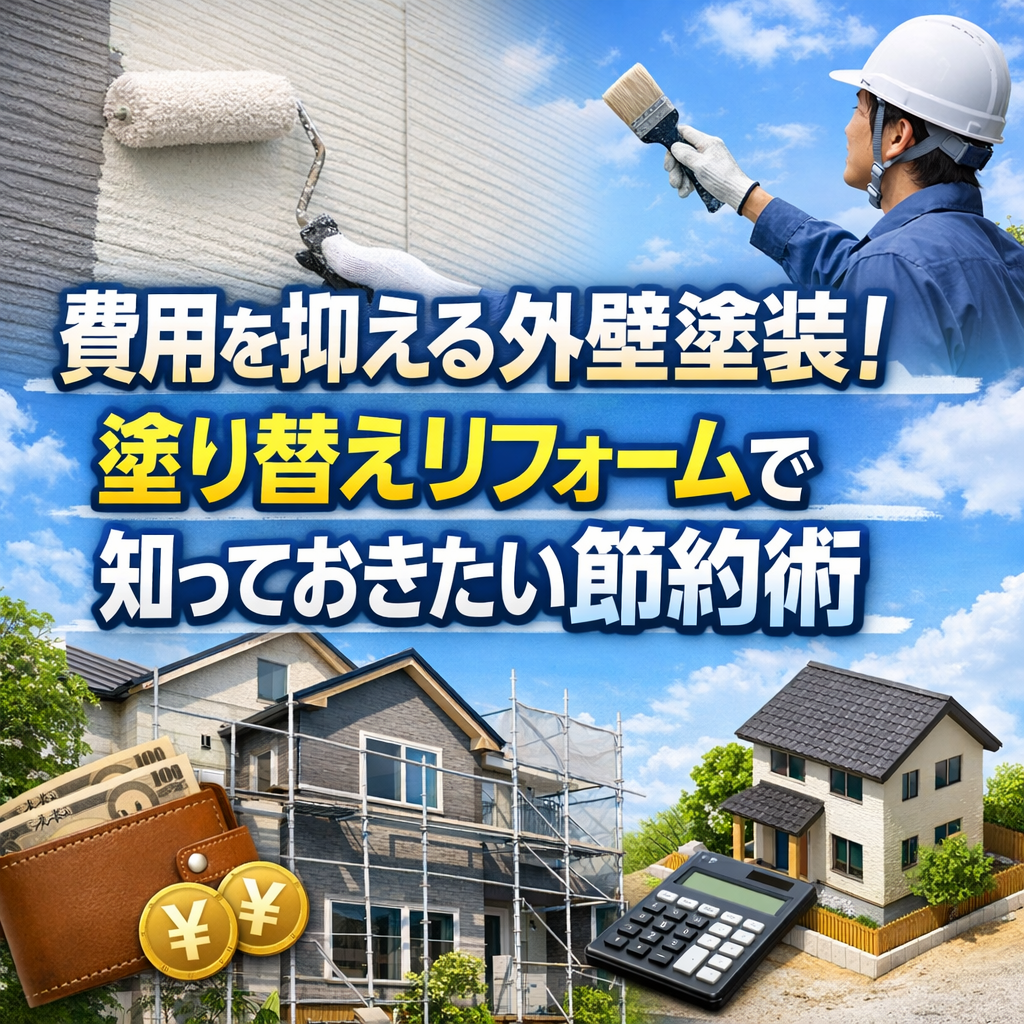 費用を抑える外壁塗装！塗り替えリフォームで知っておきたい節約術