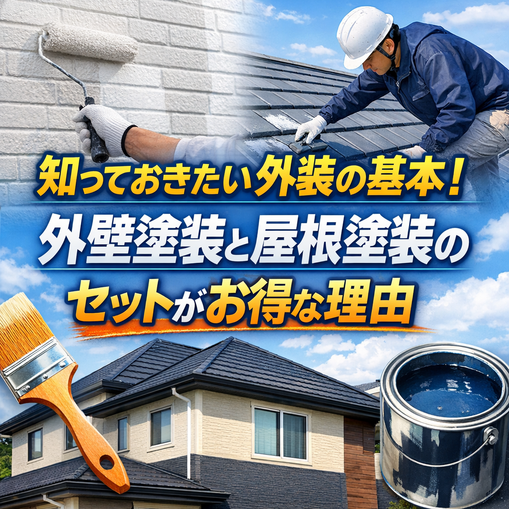 知っておきたい外装の基本！外壁塗装と屋根塗装のセットがお得な理由