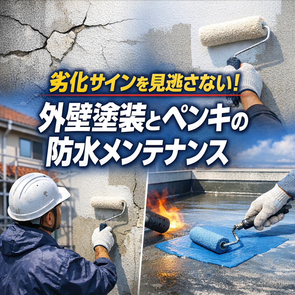 劣化サインを見逃さない！外壁塗装とペンキの防水メンテナンス