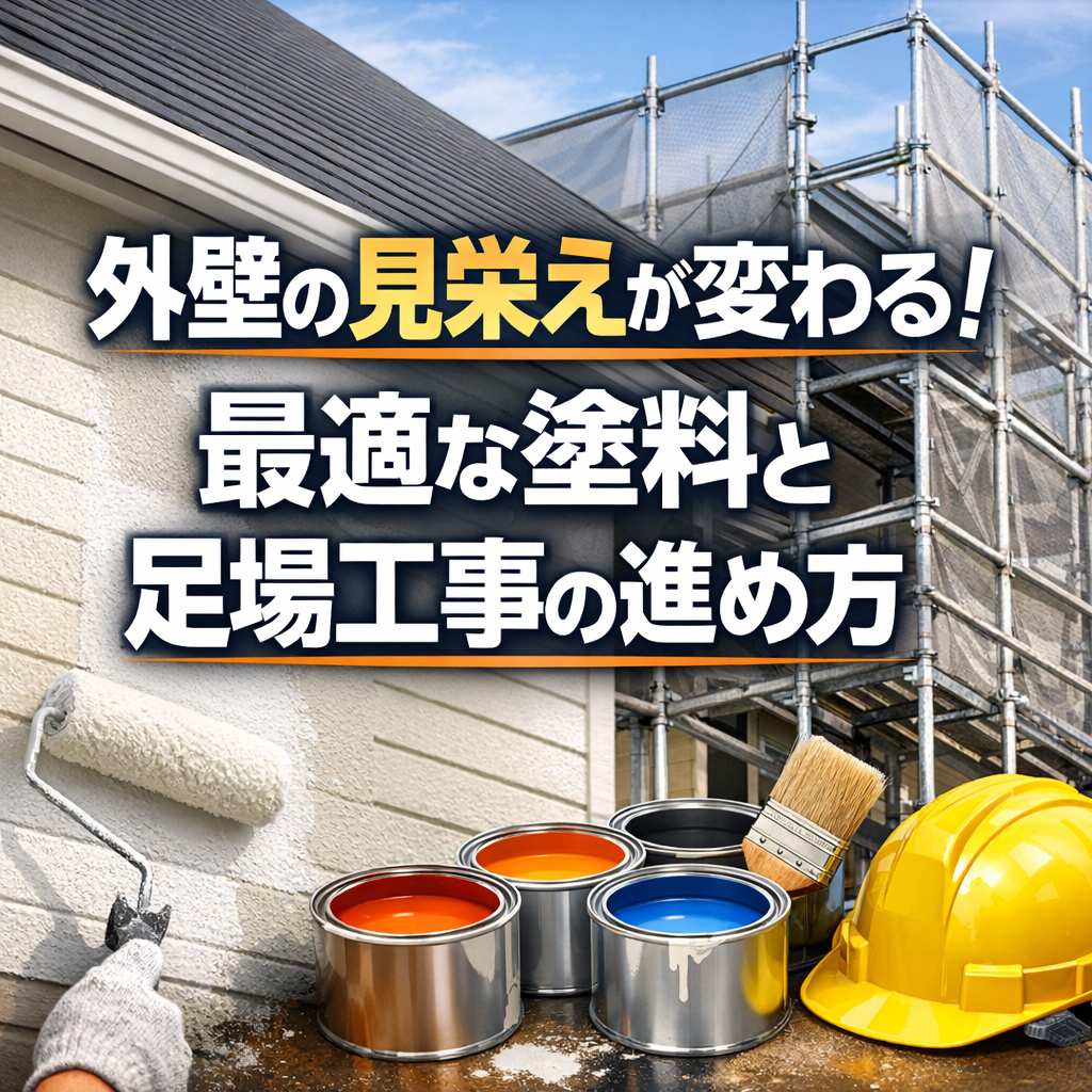 外壁の見栄えが変わる！最適な塗料と足場工事の進め方