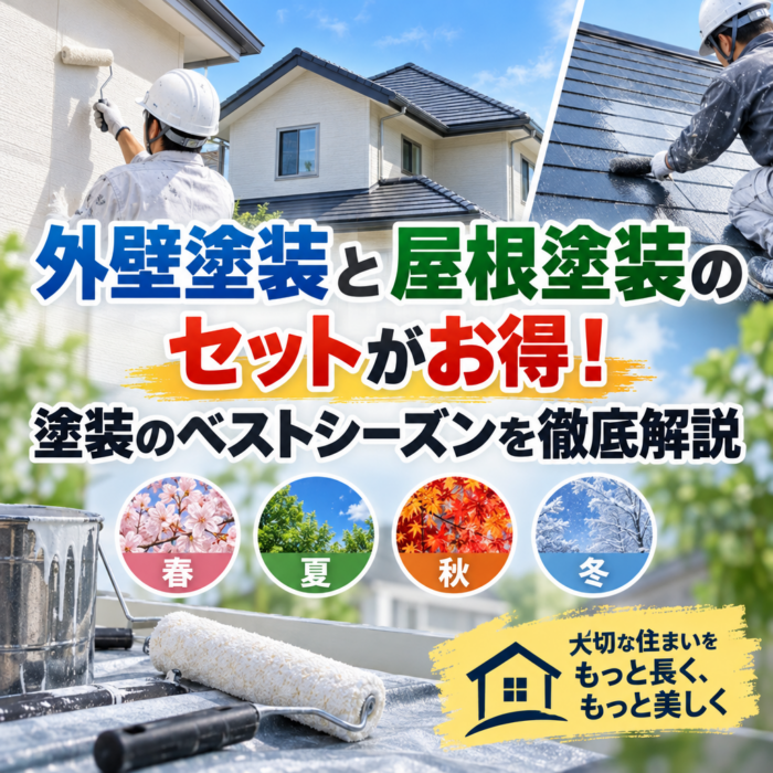 外壁塗装と屋根塗装のセットがお得！塗装のベストシーズンを徹底解説